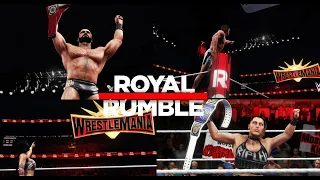 WWE 2K20 Universe Mode - "WWE Royal Rumble Highlights"