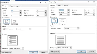 how to change centimeters to inches in word | Change Page Setup Centimeters to Inches in word