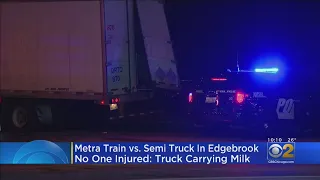 Metra Train Hits Milk Truck In Edgebrook