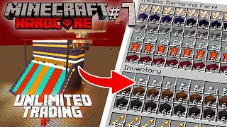 Building the Ultimate Piglin Trading Hall in Minecraft Hardcore #7