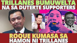 Trillanes bumuwelta na sa mga Duterte supporters. Harry Roque kumasa sa hamon ni Trillanes.