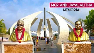 MGR samadhi | Jayalalitha samadhi Chennai | MGR Jayalalitha memorial marina beach Chennai