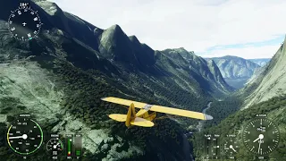 Microsoft Flight Simulator - Bush Trip, Breckenridge to Mariposa, Final Leg through Yosemite Valley