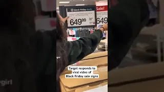 Target responds to backlash from viral video of Black Friday signs