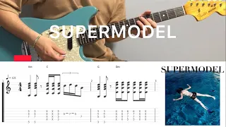Måneskin - SUPERMODEL (guitar cover with tabs & chords)