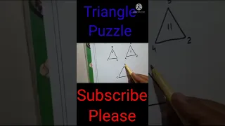 Triangle Math Puzzle.What number will replace the question mark? #mathpuzzle #mathtrick