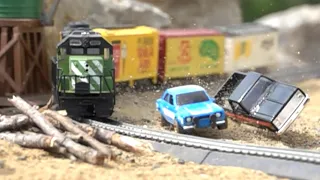 Ho Scale Model Train Crashes, Derailments and Fails in 1000 FPS - Part 3