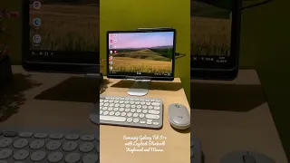 Samsung Galaxy Tab S7+ with Logitech Bluetooth Keyboard and Mouse.