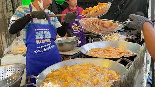 300 kg sold daily! Famous crispy fried potatoes - Thai Street Food