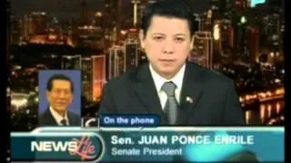 NewsLife interview: Sen. Enrile, Senate President - on Trillanes' back door negotiations w/ China