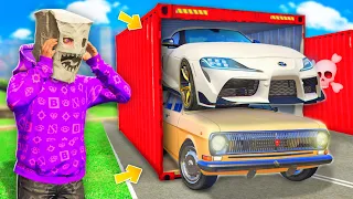 ОТ БОМЖА ДО БОГАЧА В ГТА 5 | ВОЛГА ИЛИ ТОЙОТА В КОНТЕЙНЕРЕ? GTA 5 (RADMIR)