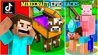 Testing Minecraft Most Viral Tik Tok Hacks| Minecraft Hindi