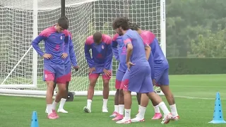 Pulisic leads AC Milan training ahead of CL match against Newcastle. ©UEFA 2023