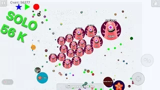 AGARIO MOBILE/SOLO 56 k THE BEST MOMENTS CRAZY EPIC