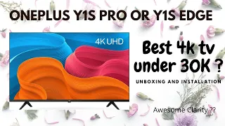 OnePlus Y1S Pro Unboxing Installation and Review | Best Budget 4K Tv video | 4K TV under 30K Y1s Pro