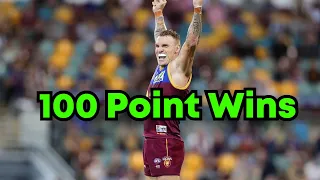 EACH AFL TEAMS LAST 100 POINT WIN