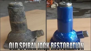 Old Spiral Jack Restoration ( screw jack , bottle jack )