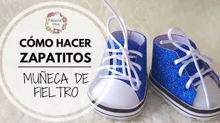 COMO HACER ZAPATITOS PARA MUÑECAS // ZAPATILLAS - TENIS