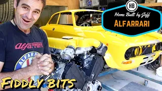All the fiddly bits - Ferrari engined Alfa 105 Alfarrari build part 167