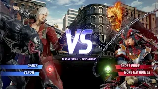 MARVEL VS. CAPCOM: INFINITE Dante and Venom vs Ghost Rider and Monster Hunter