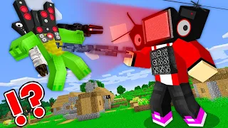 Mikey Became SPEAKER MAN vs JJ  TV MAN TITAN Battle in Minecraft Maizen