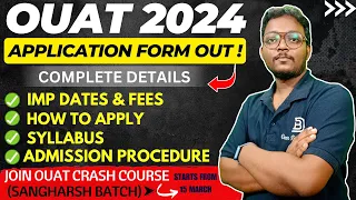 All About OUAT UG 2024 | JOIN SANGHARSH BATCH(OUAT CRASH COURSE) | DEAR SIR BARI SIR