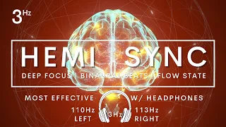 HEMI SYNC FLOW STATE DELTA 3HZ BINAURAL BEATS #flowstate #hemisync #3hz #binaural