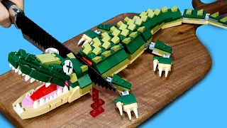 CUTTING Fillet Skills CROCODILE for Sushi - Amazing Cooking Lego Food ASMR