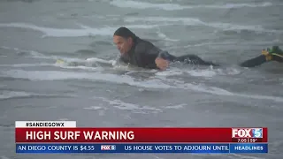 High Surf Warning In San Diego