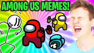 LankyBox Reacts To AMONG US MEMES That Are ACTUALLY FUNNY!? (HENRY STICKMIN IN AMONG US!?)