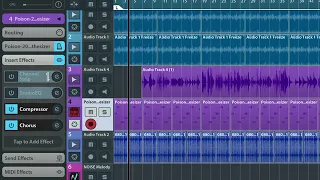 Bias FX iPad full mix on iPad, Poison featured, running in Cubasis