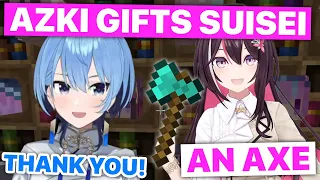 INNK Bond! AZKi Gifts Suisei A Diamond Axe (AZKi & Hoshimachi Suisei / Hololive) [Eng Subs]