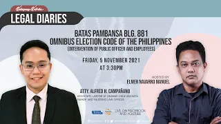 Omnibus Election Code of the Philippines | Legal Diaries | #KalingangKatribu