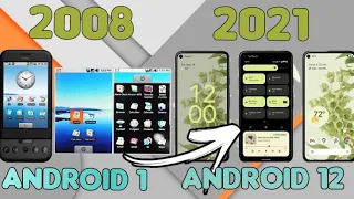 Evolution of stock Android/Android (2008-2021) | Android Versions (1.0-12) #Android #stockandroid