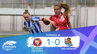 RESUMEN Y GOLES FC LEVANTE LAS PLANAS vs REAL SOCIEDAD, Jornada 29, FINETWORK LIGA F