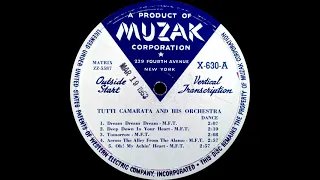 Muzak Vertical Transcription Disc X-630 - Tutti Camarata And His Orchestra (1953)