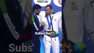 David taylor vs Hasan yazdani   after medal ceremony || #shorts