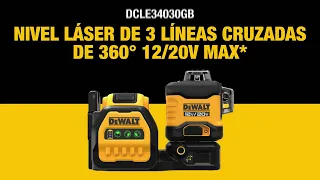 NIVEL LASER DE 3 LINEAS CRUZADAS DE 360° 12V/20V MAX*