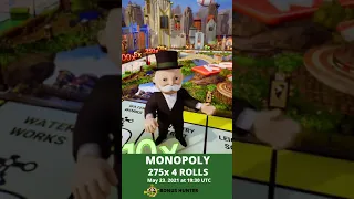 MEGA BIG WIN Monopoly 275x 4 Rolls! #shorts