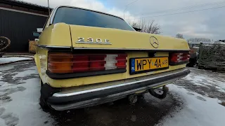 Yellow Beczkama - czwarty w powiecie- Mercedes W123 230 E automat 19.01.2022 Przysucha