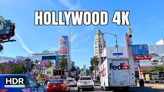 Hollywood, California Drive Tour 4K HDR, Writers Strike, Heat Wave