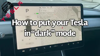 How to change to dark mode in Tesla