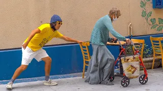 Chair Pulling Prank in Los Angeles Part 2!