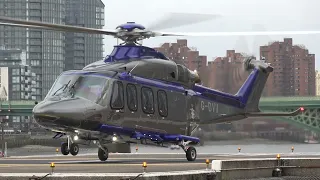 AW139 G-DVII DEPARTING LONDON BATTERSEA HELIPORT 06-2-2024