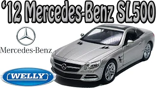 Welly Nex 2012 Mercedes-Benz SL500 silver Miniatur Diecast Mobil Mercedes Benz SL 500 unboxing