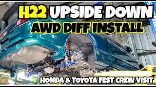 ⭐H22 UPSIDE DOWN AWD DIFF INSTALL IN DC2⭐HONDA & TOYOTA FEST VISIT S1BUILT