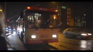 Lithuania, Vilnius, trolleybus 16 night ride from Statybininkų sr. to Televizijos Bokštas