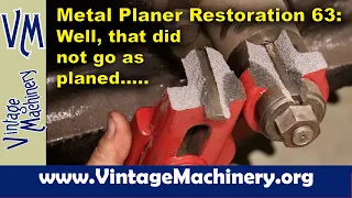 Metal Planer Restoration 63: Flat Belts Installed and...  Well, that did not go as planned...