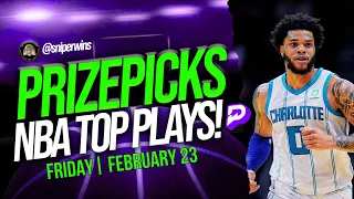 🔥NBA PRIZEPICKS TODAY🔥FLEX FRIDAY PROPS PICKS💰TOP PLAYS FOR 2/23/24💎#nba #basketball #prizepicks