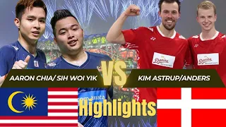 Aaron Chia/ Soh Wooi yik { MALAYSIA } vs Kim astrup/ Anders Skaarup Rasmussen { DENMARK}Thomas Cup